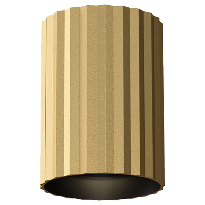 Calibo Canary Fluted 150mm Surface Mounted Downlight Brass Downlight