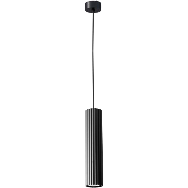 Calibo Canary Fluted 300mm Pendant Light Black Pendant