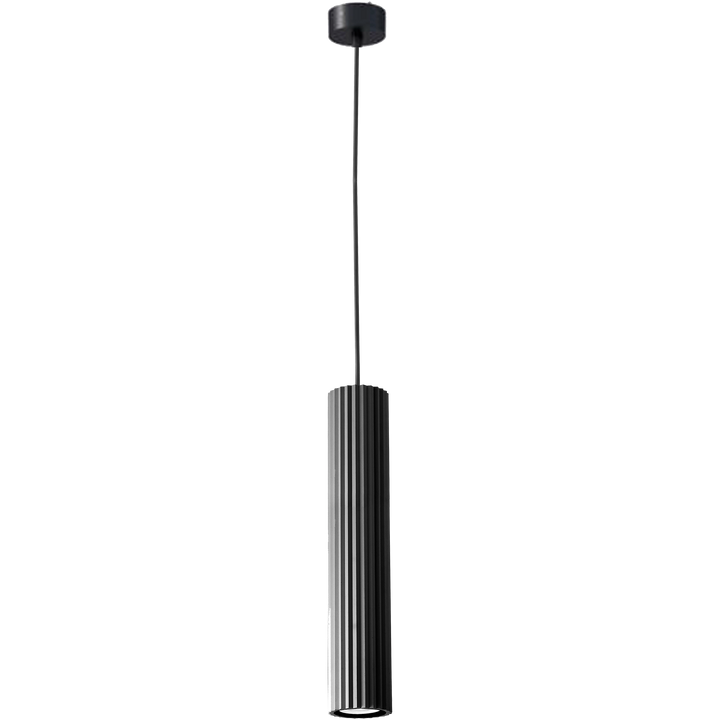 Calibo Canary Fluted 500mm Pendant Light Black Pendant