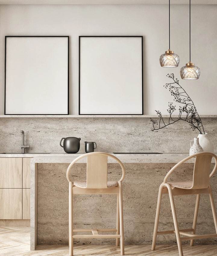 CARAMELLE: Interior LED Tri-CCT Glass with Segments Ellipse Pendant Lights Pendant