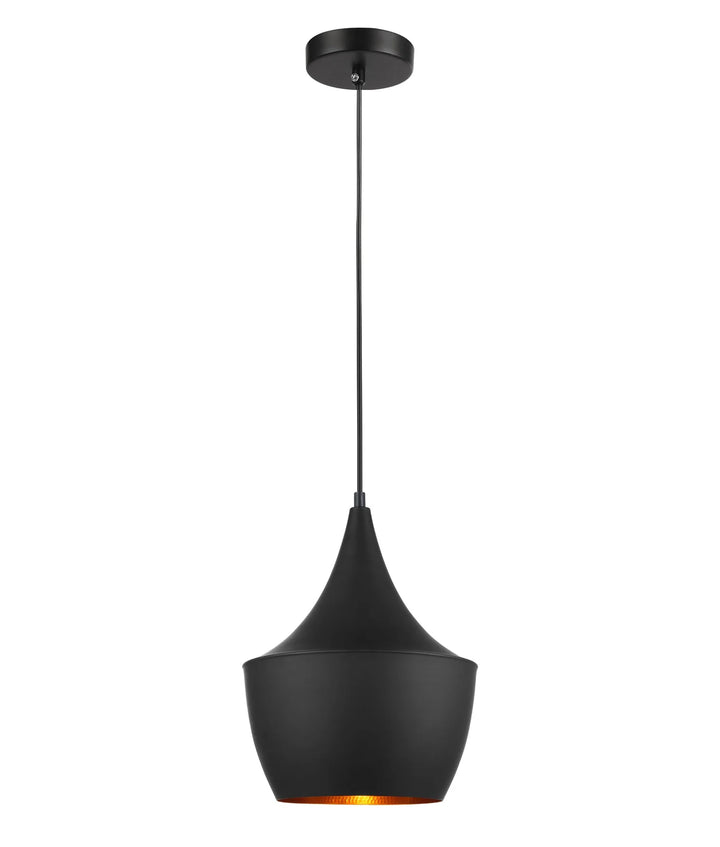 CAVIAR: Black Angled Bell Shape Pendant Light Pendant