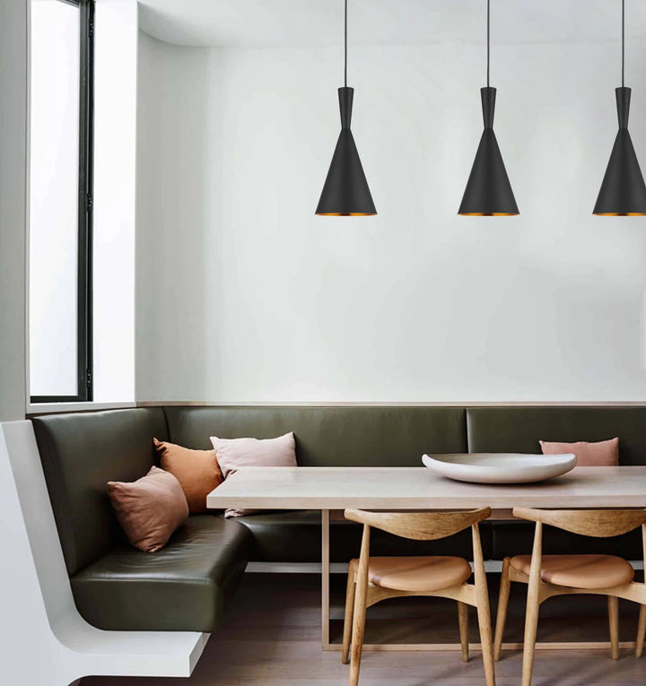 CAVIAR: Black Cone Shape Pendant Light Pendant