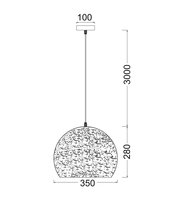 CELESTE: Bohemian Rustic Embossed Dome Shape Pendant Light Pendant