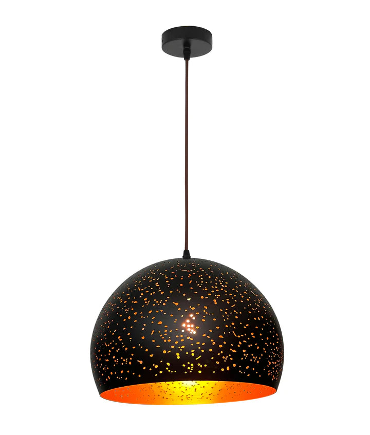 CELESTE: Bohemian Rustic Embossed Dome Shape Pendant Light Pendant