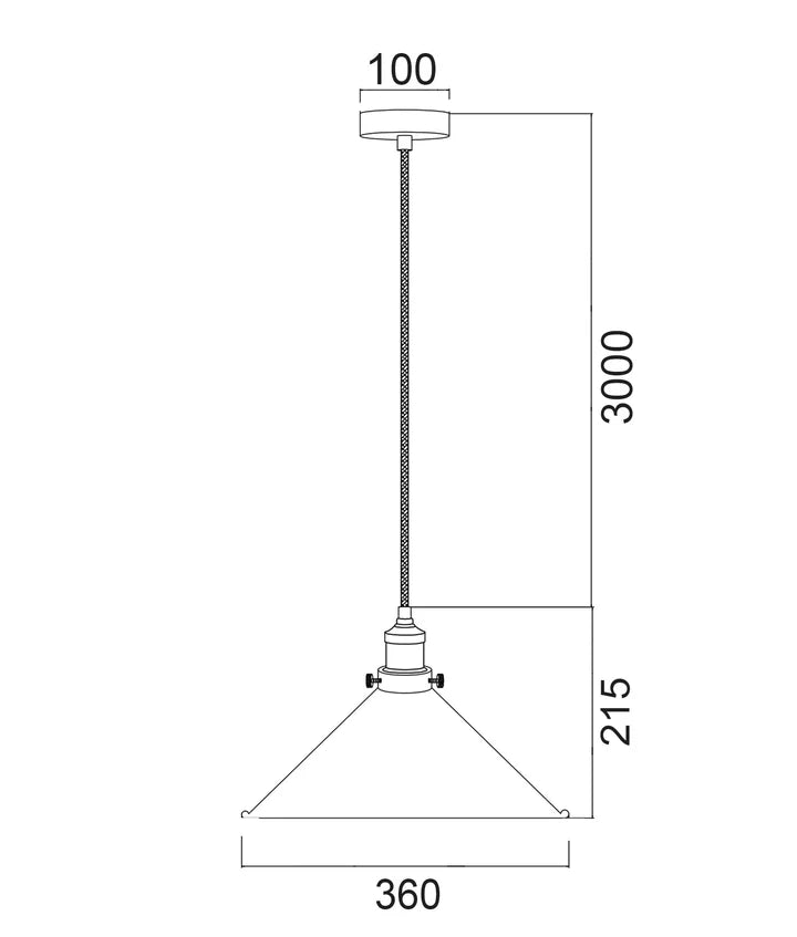 CEREMA: Interior White with Antique Brass & Black Highlight Coolie Pendant Light Pendant