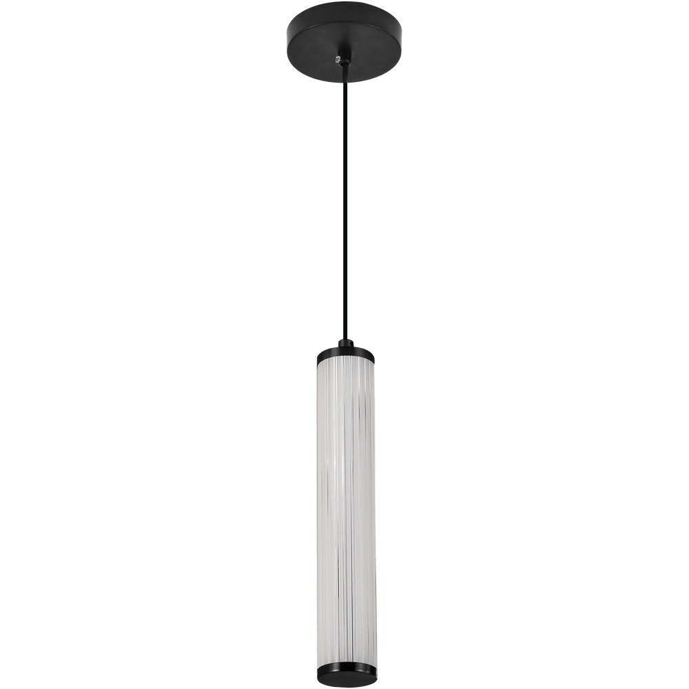 Calibo Charm Modern Fluted 1 Light Pendant Black Pendant