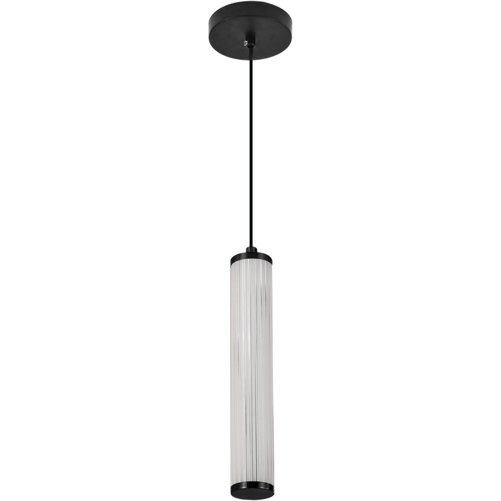 Calibo Charm Modern Fluted 1 Light Pendant Black Pendant