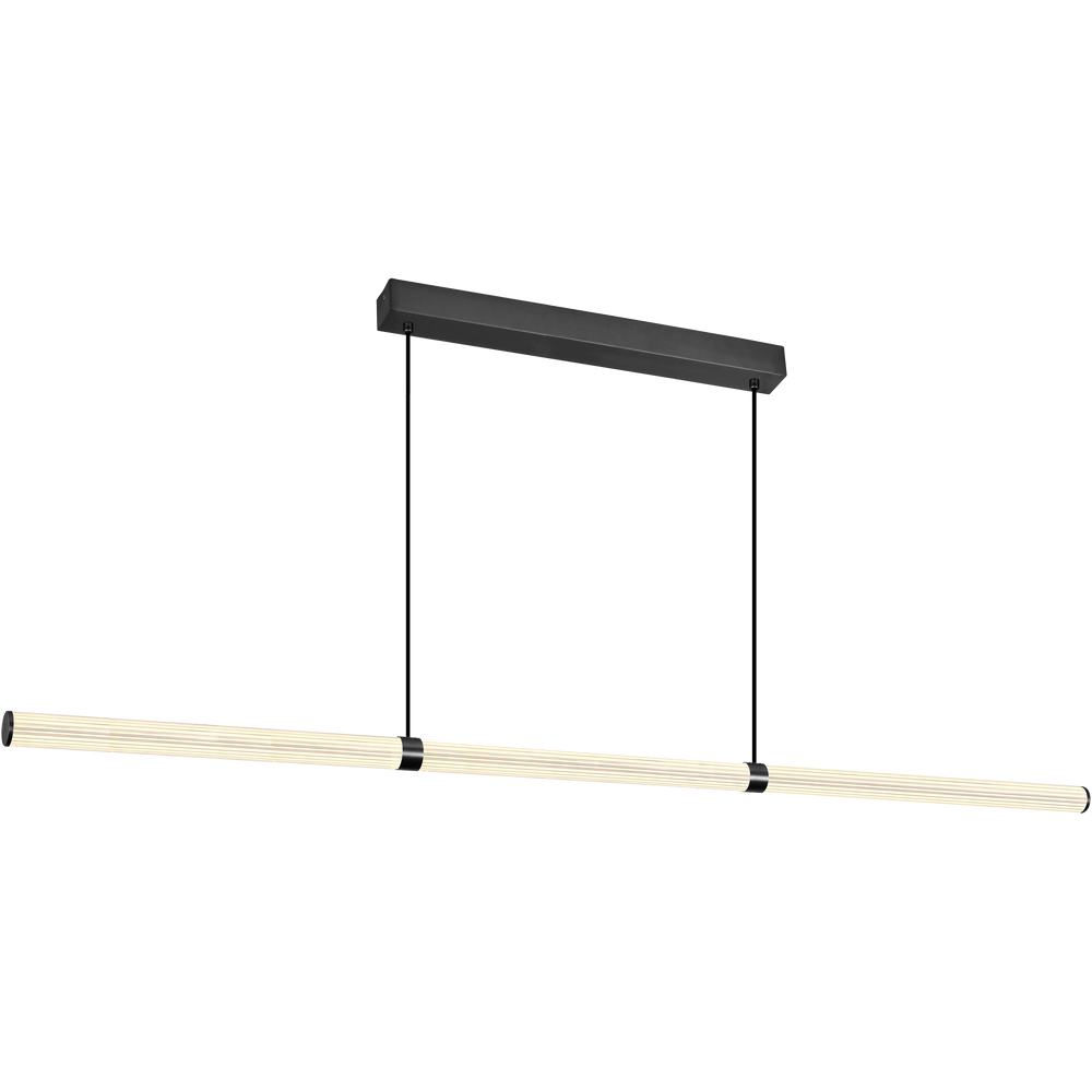 Calibo Charm Modern Fluted Linear Pendant Light Black 2500mm Pendant