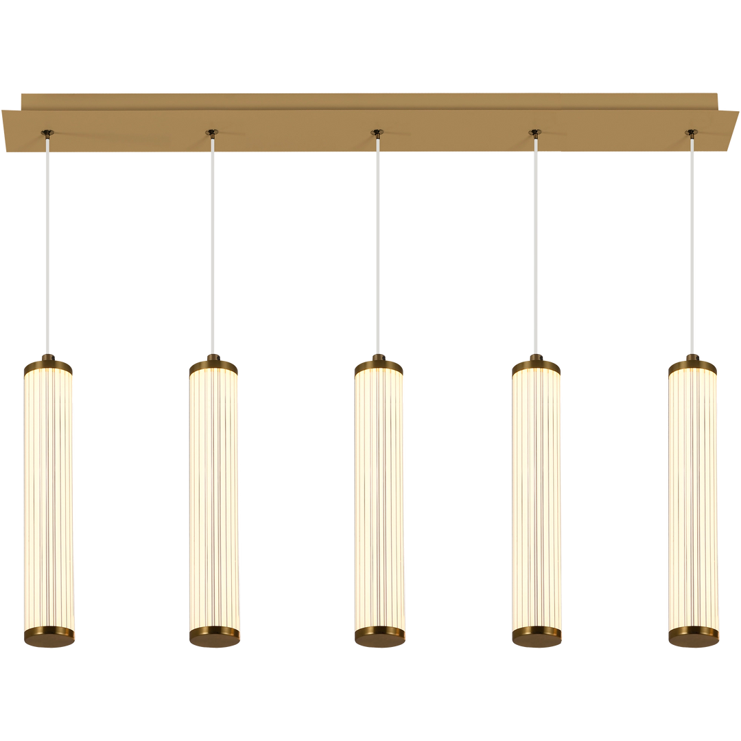 Calibo Charm Modern Fluted 5 Light Linear Pendant Pendant