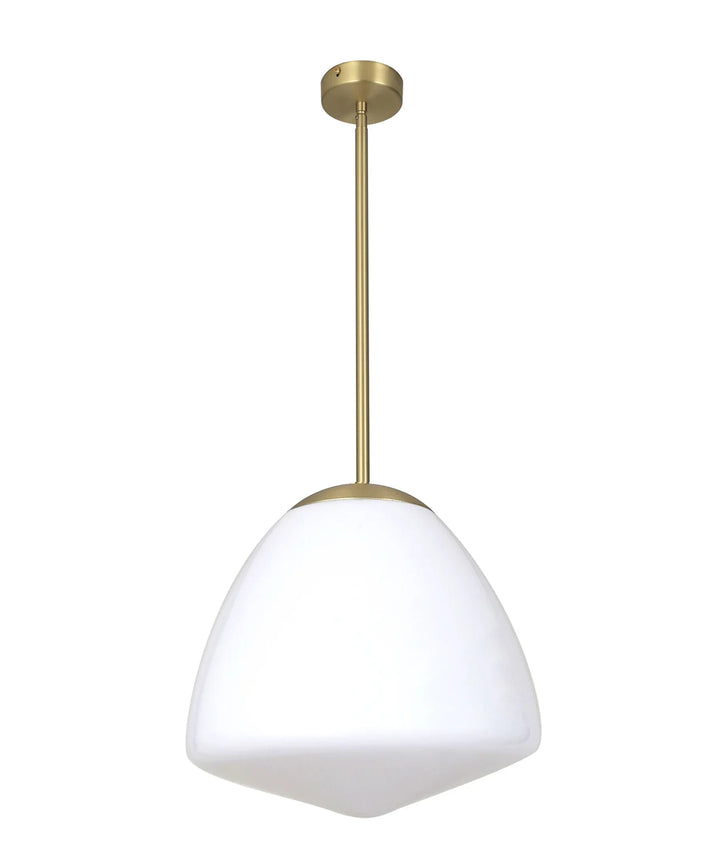 CIOTOLA: Interior Tipped Small/Medium/Large Dome Frosted Glass Pendant Lights Matte Black Large Pendant