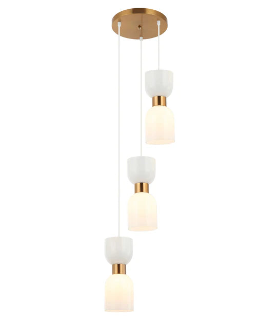 CLESSIDRA: Interior Mirror Finish Smokey Black / Opal Glass Ellipse Multiple Round Base Pendant Lights Opal Pendant