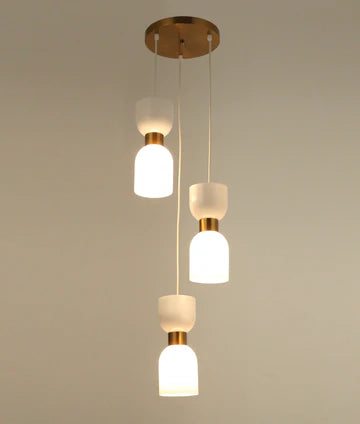 CLESSIDRA: Interior Mirror Finish Smokey Black / Opal Glass Ellipse Multiple Round Base Pendant Lights Pendant