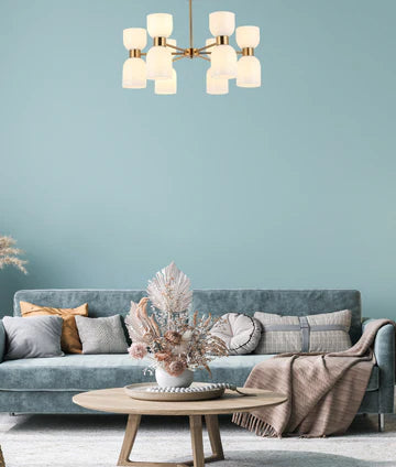 CLESSIDRA: Interior Mirror Finish Smokey Black / Opal Glass Ellipse x12 Round Base Pendant Lights Pendant