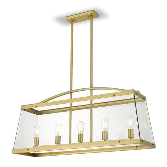 TELBIX COLAIR 5 LIGHTS SOLID BRASS BRASS Pendant