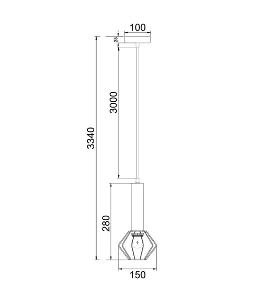 CORAZON: Interior Matte Black and Copper Cage Diamond/ Brass and Matte Black Round Cage Pendant Light Pendant