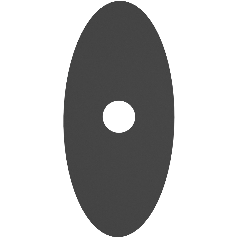 Calibo Crest 300mm Oval Back Plate Only Black ACCESSORIES