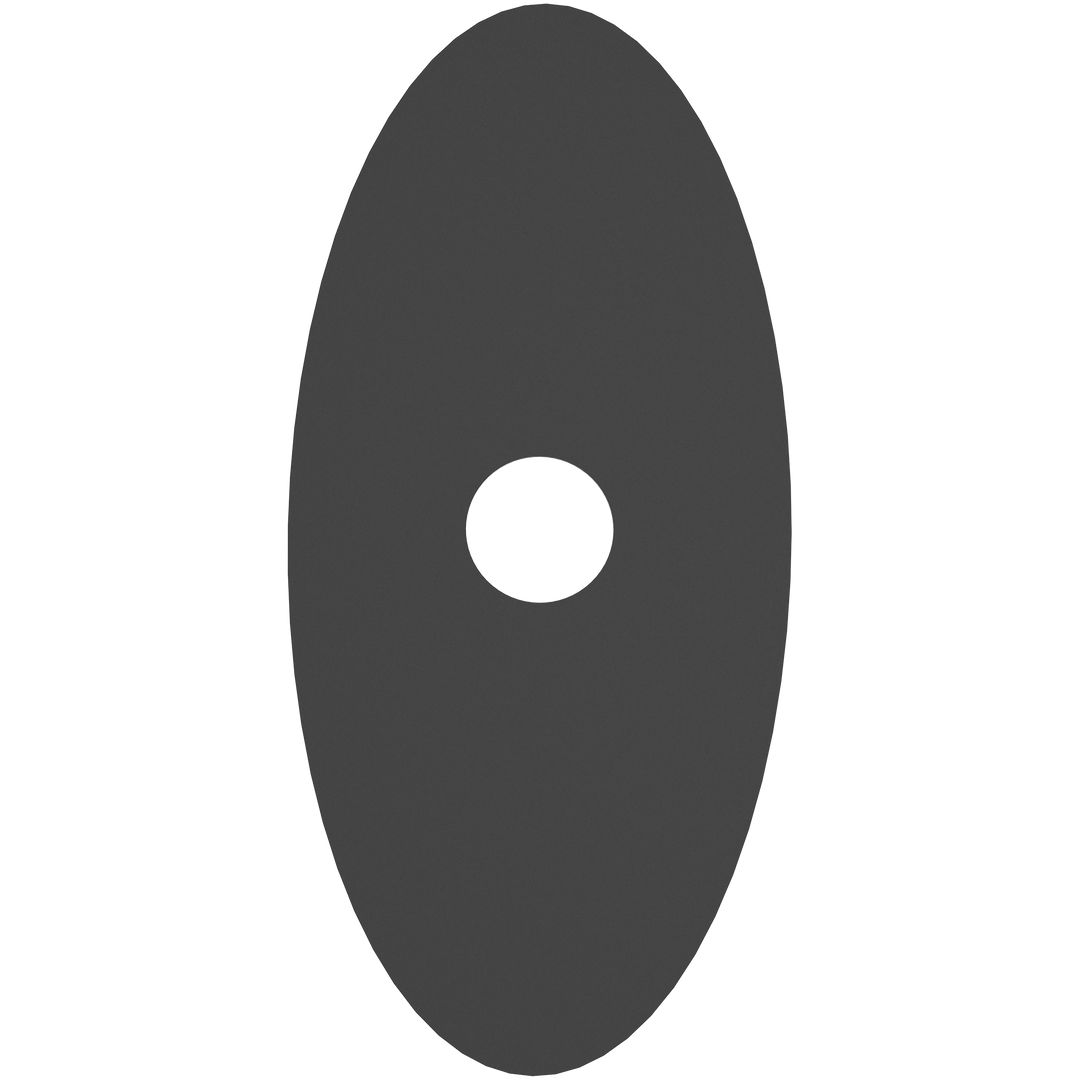 Calibo Crest 300mm Oval Back Plate Only Black ACCESSORIES