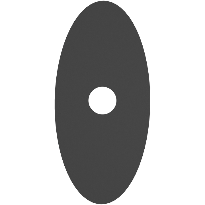 Calibo Crest 300mm Oval Back Plate Only Black ACCESSORIES