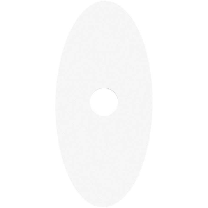 Calibo Crest 300mm Oval Back Plate Only White ACCESSORIES