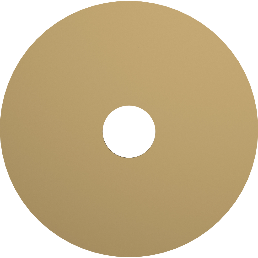 Calibo Crest 300mm Round Back Plate Only Brass ACCESSORIES
