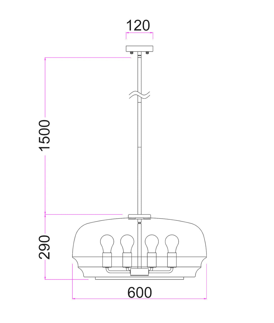 CUAD: Interior Amber Flat Top Dome Glass Shade Pendant Light Pendant