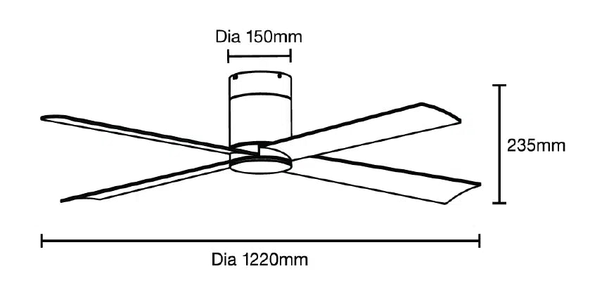 Carrara DC 48″ Smart Ceiling Fan With WIFI Remote Control Ceiling Fan