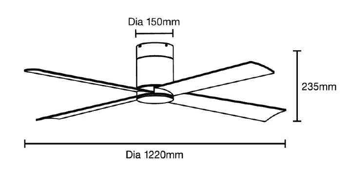 Carrara DC 48″ Smart Ceiling Fan With WIFI Remote Control Ceiling Fan