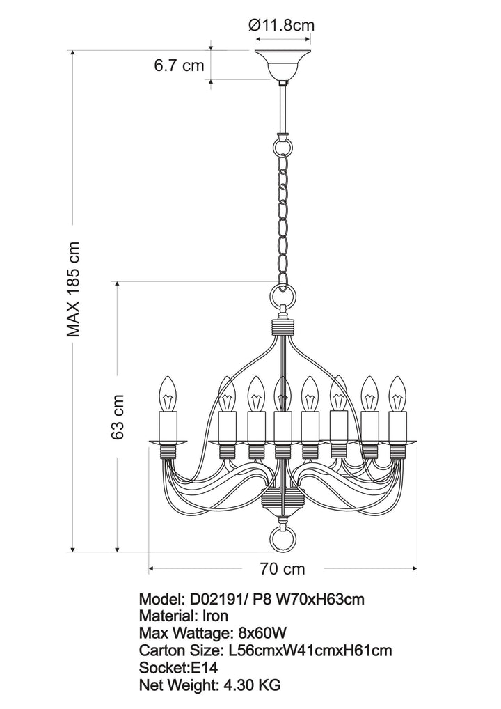 CANDICE D02191 P8 Pendant