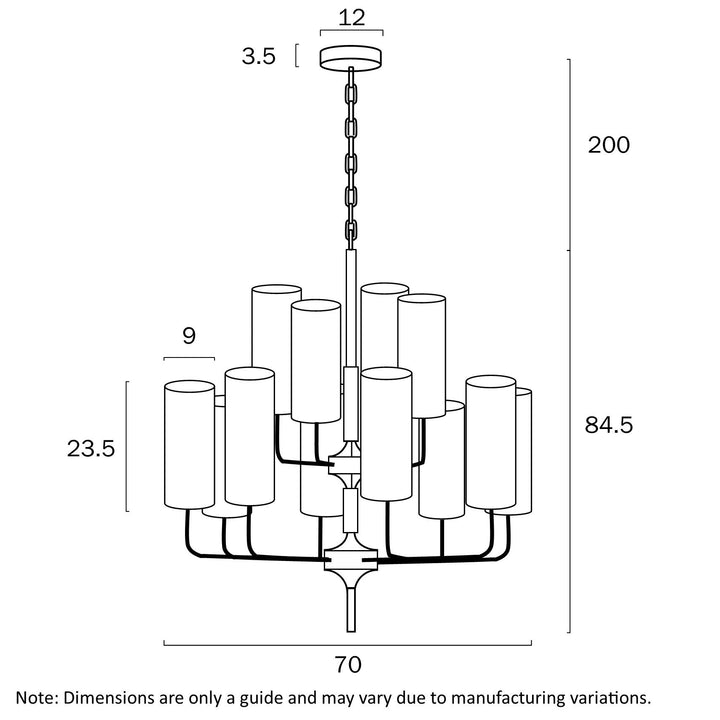 TELBIX DECARO 12 LIGHTS PENDANT Pendant