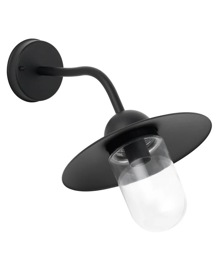 DEKSEL: Matte Aged Copper Exterior Wall Lamp With Clear Glass IP54 WALL LIGHT