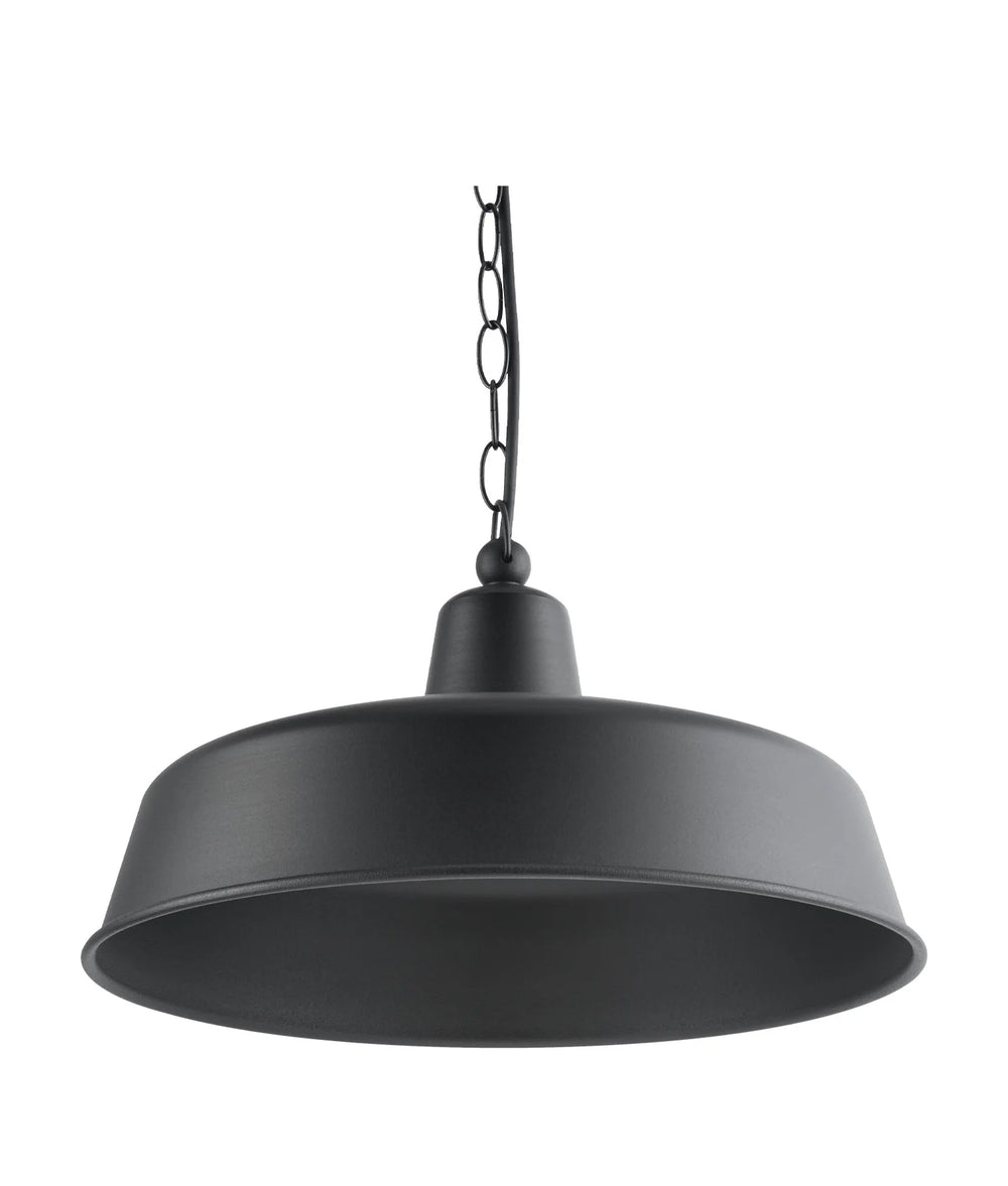 DEKSEL: Industrial Rustic Matte Black Interior Dome Shape Pendant Light Pendant