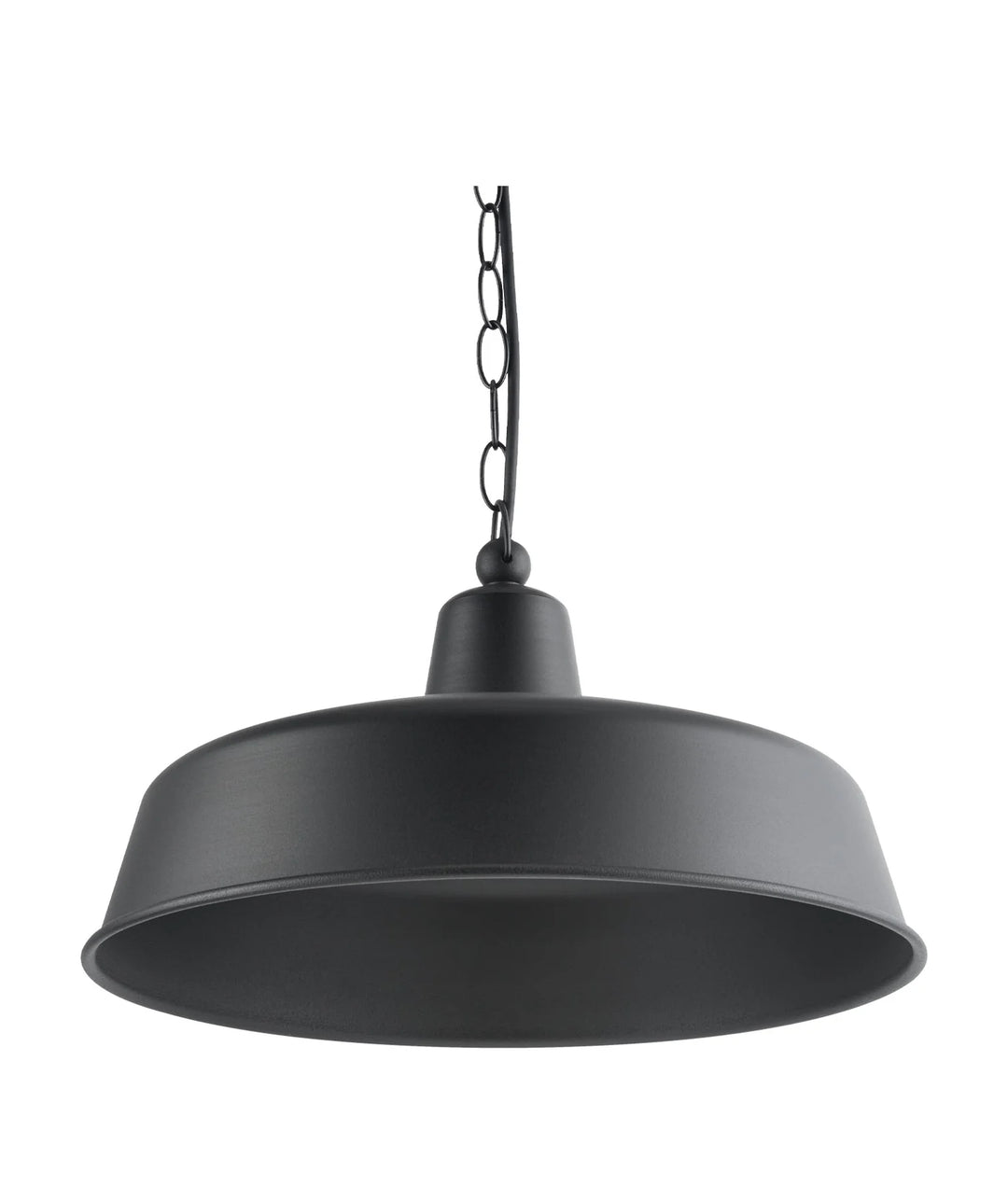 DEKSEL: Industrial Rustic Matte Black Interior Dome Shape Pendant Light Pendant