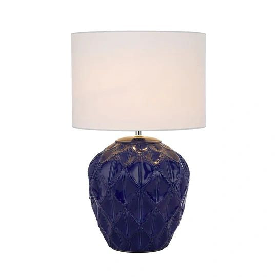TELBIX DIAZ CERAMIC TABLE LAMP BLUE TABLE LAMP