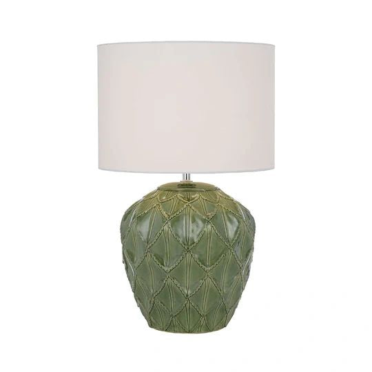 TELBIX DIAZ CERAMIC TABLE LAMP GREEN TABLE LAMP