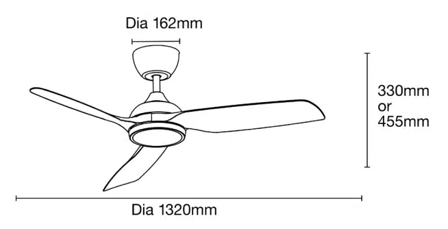 Daytona DC 52″ Smart Ceiling Fan With WIFI Remote Control + LED light Ceiling Fan
