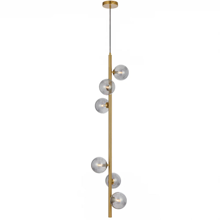 ELSON 6 LIGHT PENDANT ANTIQUE GOLD Smoke Pendant