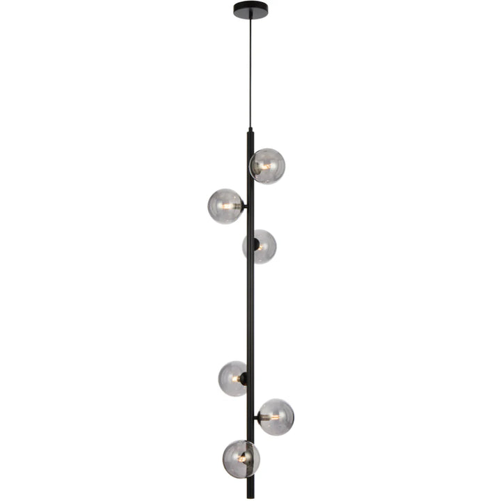 ELSON 6 LIGHT PENDANT BLACK Smoke Pendant