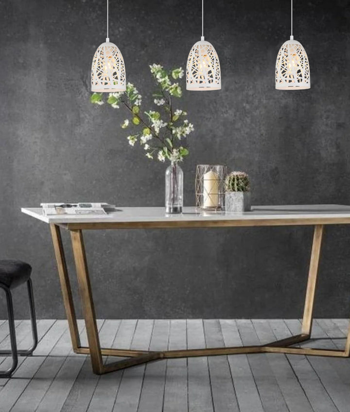 ESCAMA: Interior Iron Cage Ellipse Pendant Lights Pendant