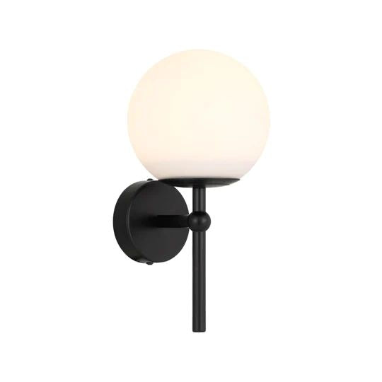 TELBIX ETERNA 1 LIGHT WALL LAMP BLACK OPAL MATT WALL LIGHT