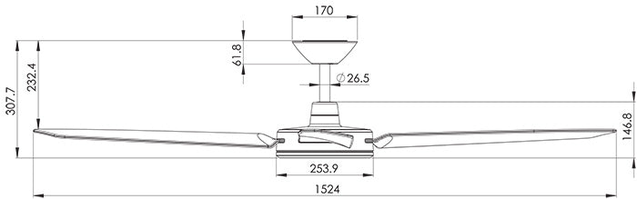Enviro DC Ceiling Fan Celling Fan