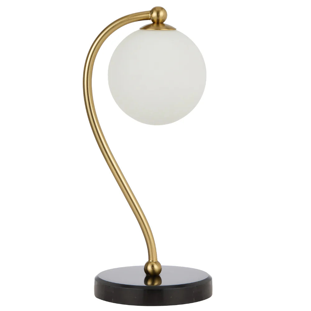 FELTON TABLE LAMP BLACK MARBLE Opal Matt TABLE LAMP