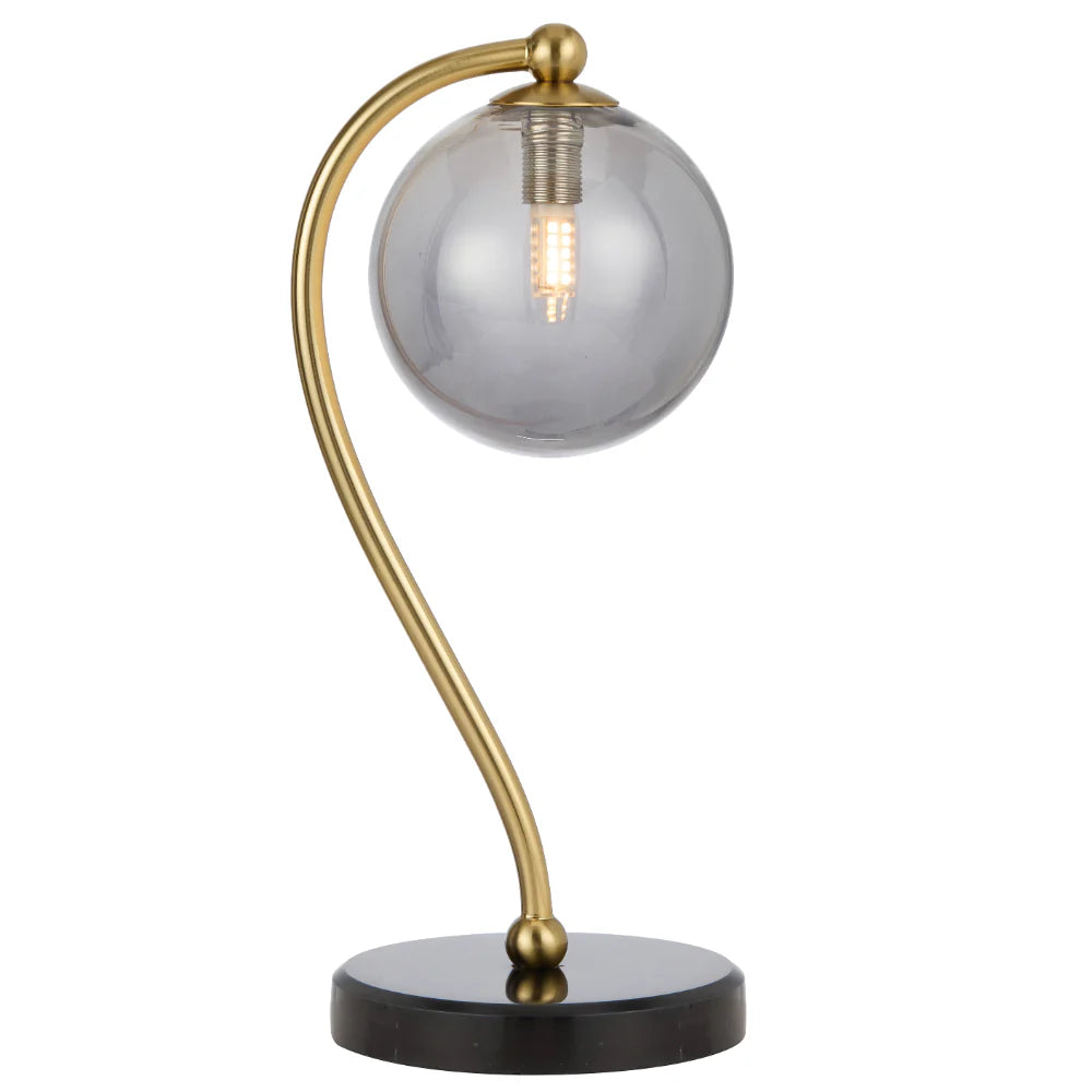 FELTON TABLE LAMP BLACK MARBLE Smoke TABLE LAMP