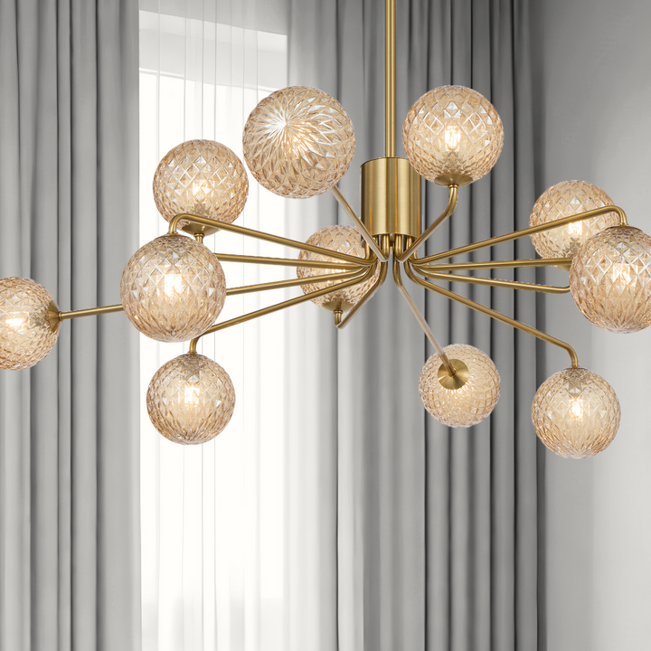 FELTON 12 LIGHT PENDANT ANTIQUE GOLD Pendant