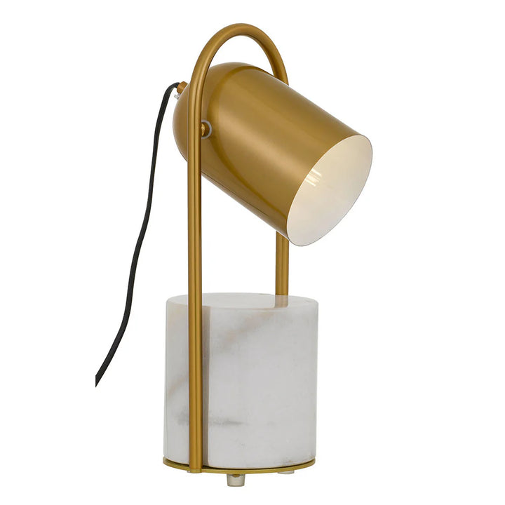 TELBIX FIDEL TABLE LAMP WHITE ANTIQUE GOLD TABLE LAMP
