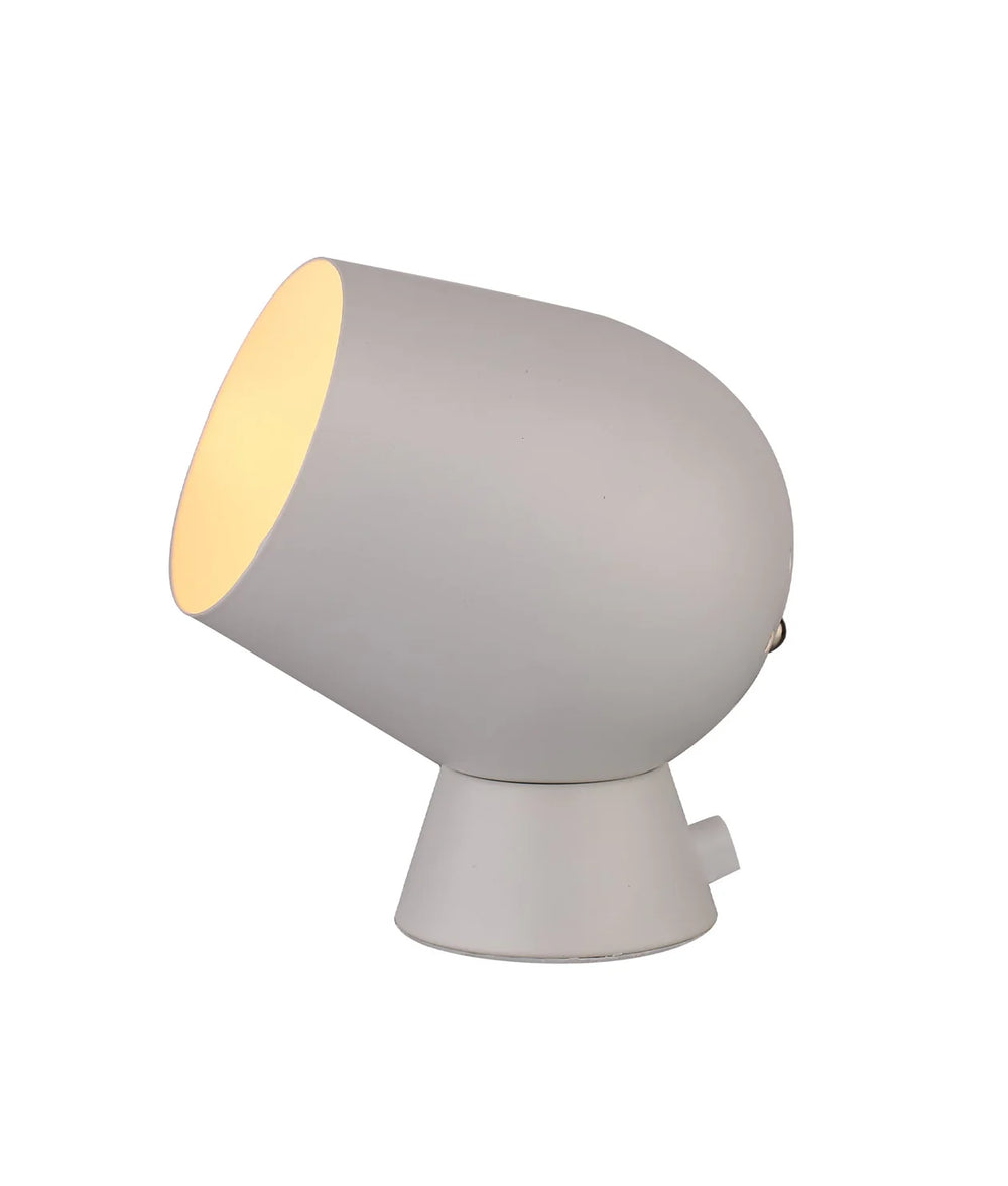 FOKUS: Touch On / Off Iron Table Lamps White TABLE LAMP