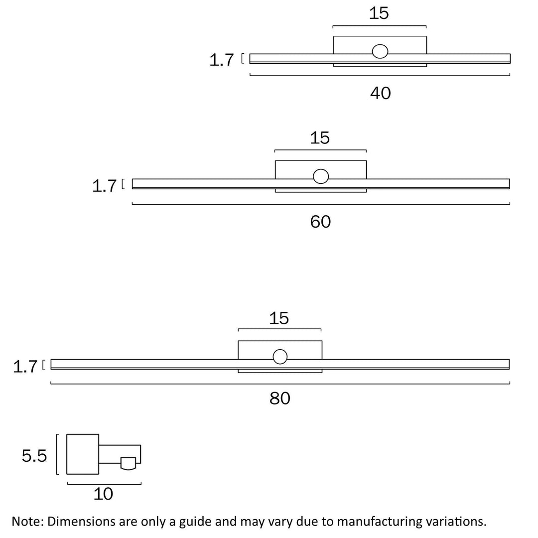 Telbix FOLEY 40 VANITY WALL LIGHT VANITY LIGHT