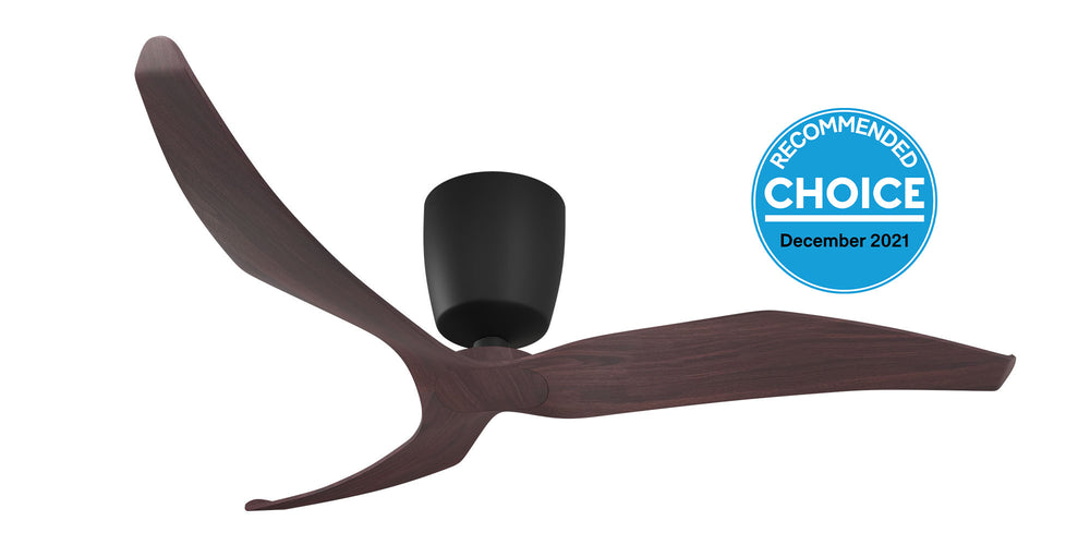 Aeratron FR 3 Blade DC - Black with Walnut Ceiling Fan