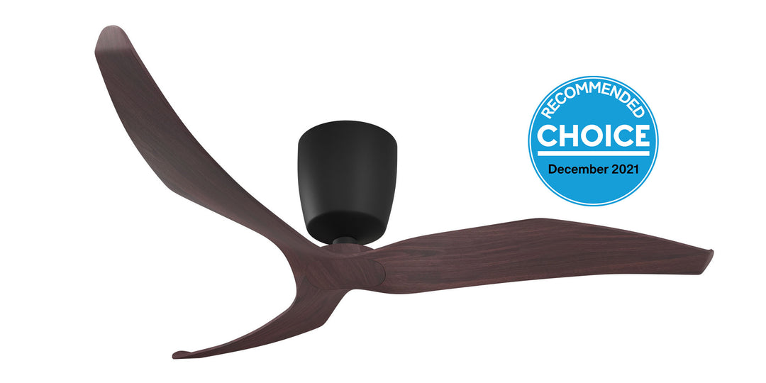 Aeratron FR 3 Blade DC - Black with Walnut Ceiling Fan