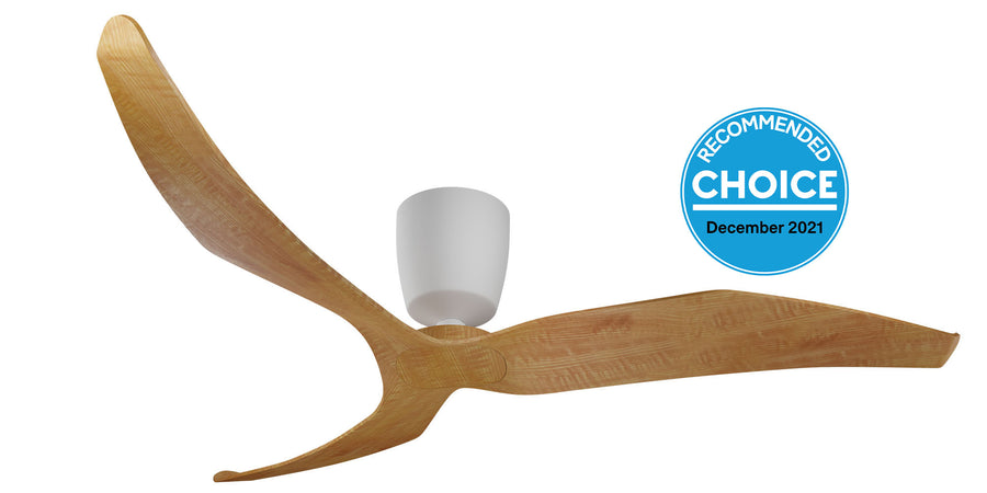 Aeratron FR 3 Blade DC - Light timber White with Light Timber Woodgrain Ceiling Fan