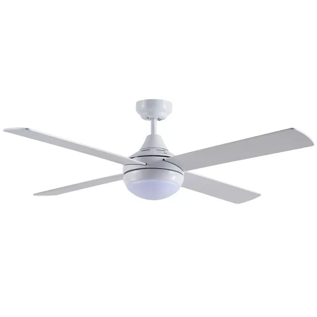 Link 48” AC Ceiling Fan with Tricolour LED Light & Wall Control White Ceiling Fan
